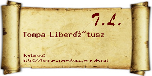 Tompa Liberátusz névjegykártya
